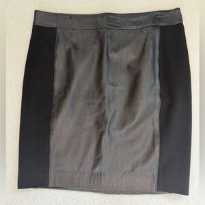 LOFT Black and Brown Pencil Skirt